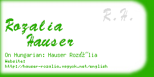 rozalia hauser business card
